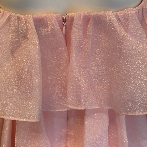 ASOS Light Pink Strapless Ruffle Dress - Picture 5 of 7